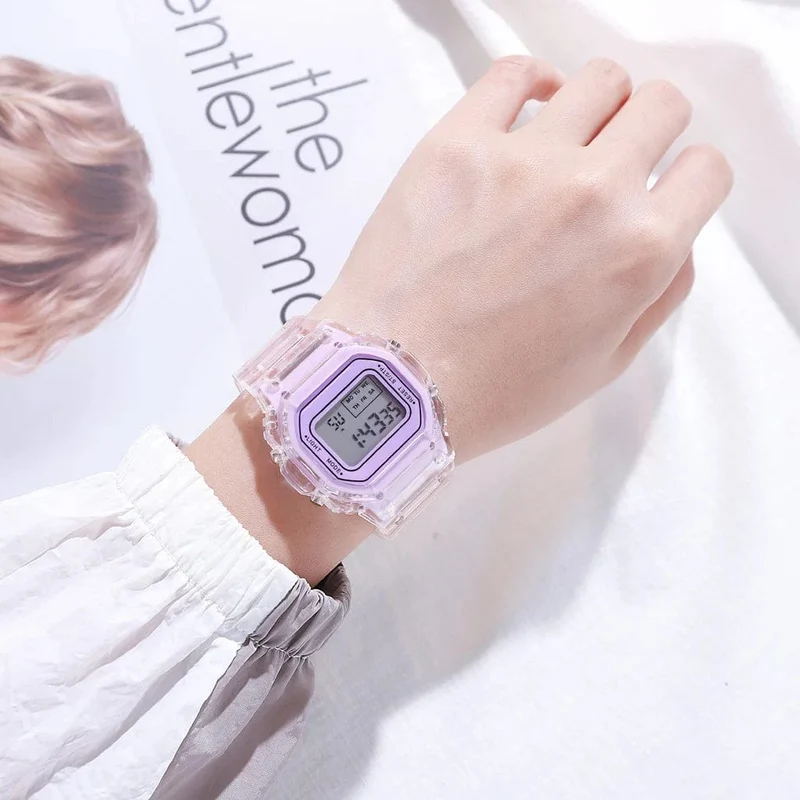 Luxus frauen Rose Gold Silikon Uhren Frauen Mode LED Digital Uhr Casual Damen Elektronische Uhr Reloj Mujer 2022