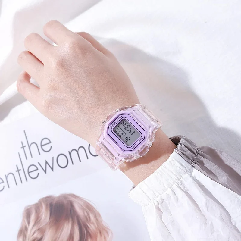 Luxus frauen Rose Gold Silikon Uhren Frauen Mode LED Digital Uhr Casual Damen Elektronische Uhr Reloj Mujer 2022