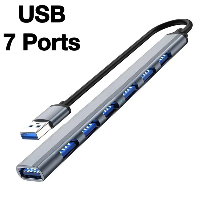 USB HUB Typ C 3 0 USB-A Hub Splitter 7 Port USB3.0/2.0 Mit USB-C PD High Speed ​​Daten transfer Für PC Laptop Macbook Zubehör
