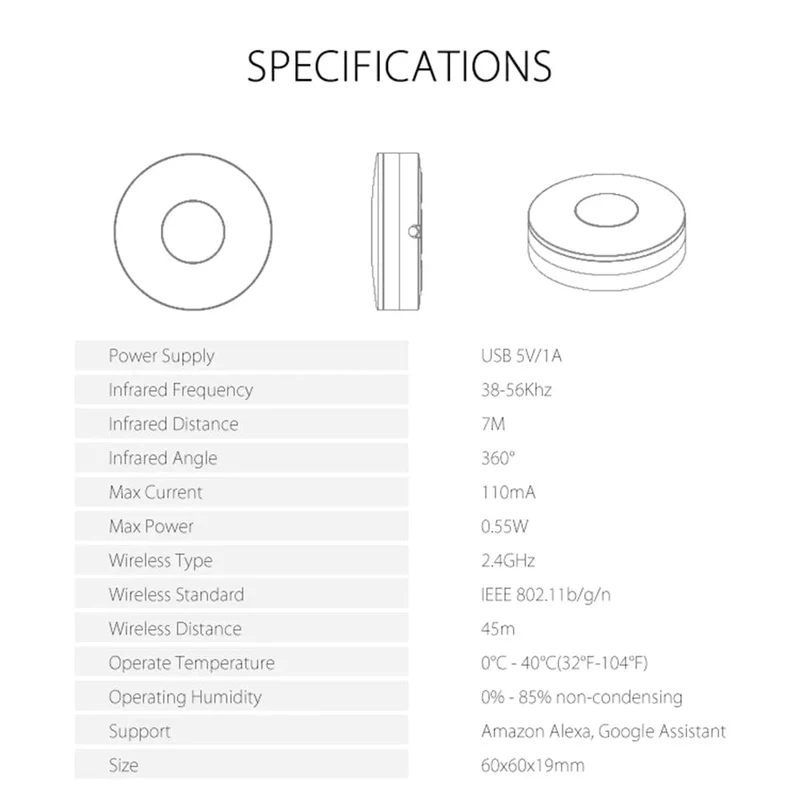 Tuya Smart Wifi RF IR Fernbedienung Smart Home für Klimaanlage ALLE TV LG TV Unterstützt Alexa Google Home