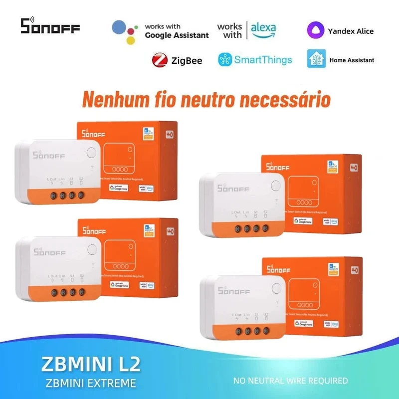 1/10 SONOFF ZBMINI-L2 Kein Neutralleiter erforderlich Extremer Zigbee Smart Switch über Alexa Home Assistant Zigbee2MQTT Smartthings HUB