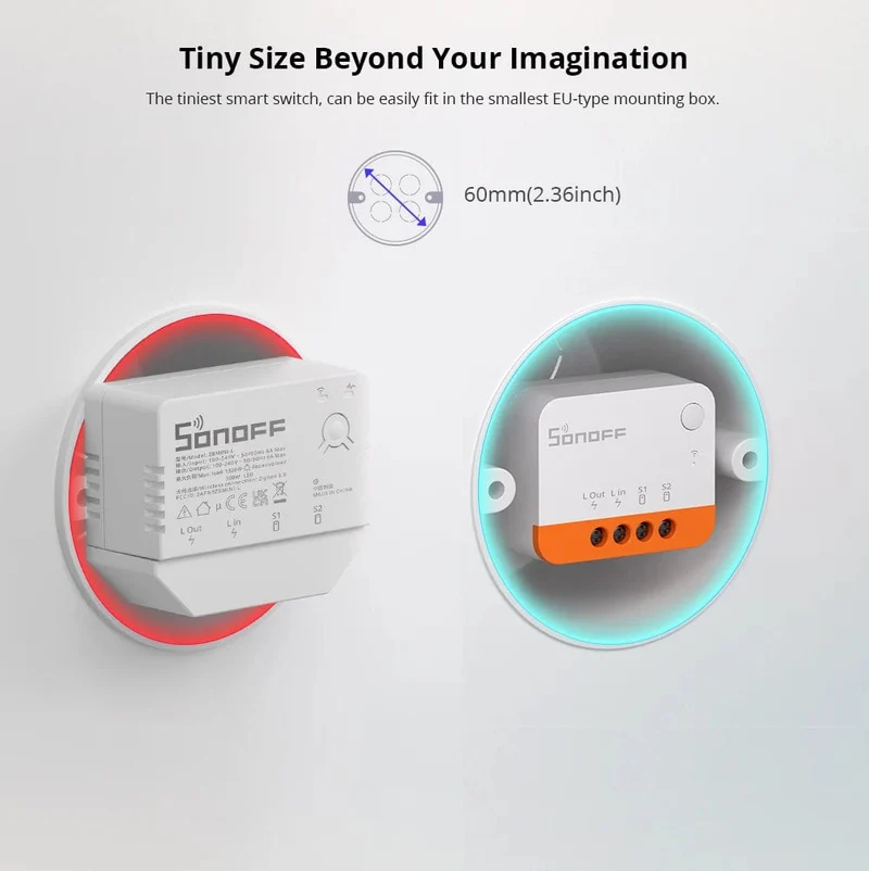 1/10 SONOFF ZBMINI-L2 Kein Neutralleiter erforderlich Extremer Zigbee Smart Switch über Alexa Home Assistant Zigbee2MQTT Smartthings HUB
