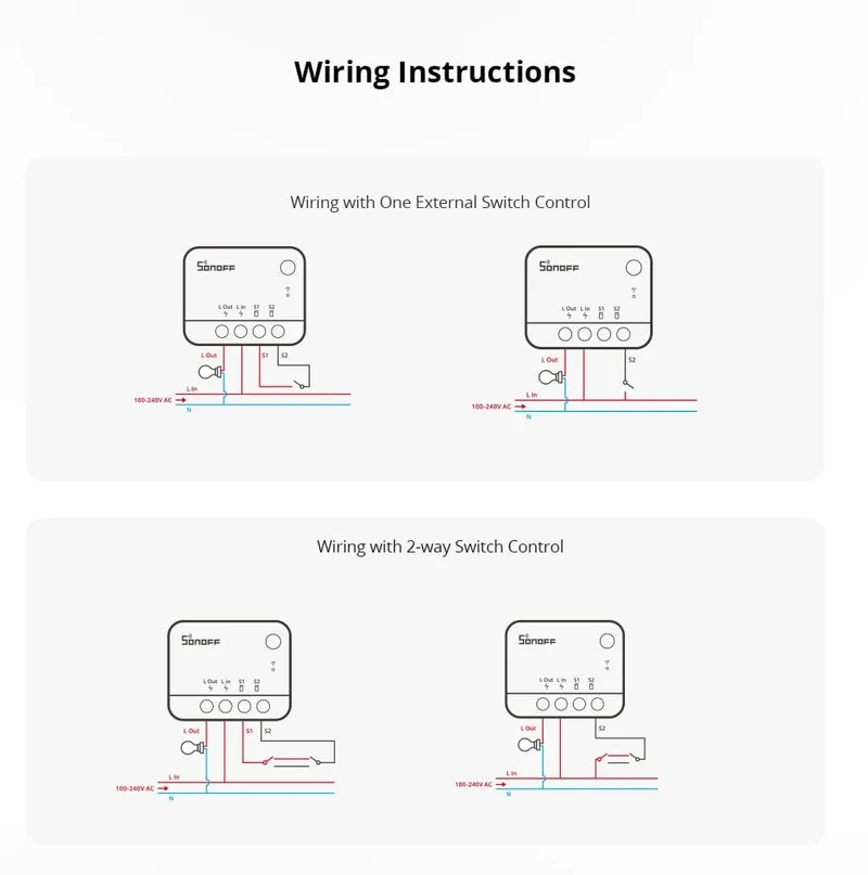 1/10 SONOFF ZBMINI-L2 Kein Neutralleiter erforderlich Extremer Zigbee Smart Switch über Alexa Home Assistant Zigbee2MQTT Smartthings HUB