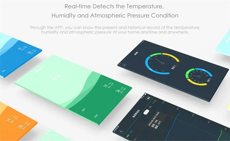 Aqara Temperatursensor Smart Luftdruck Feuchtigkeit Umgebungssensoren Zigbee Smart Fernbedienung für Mi Home Aqara Home APP