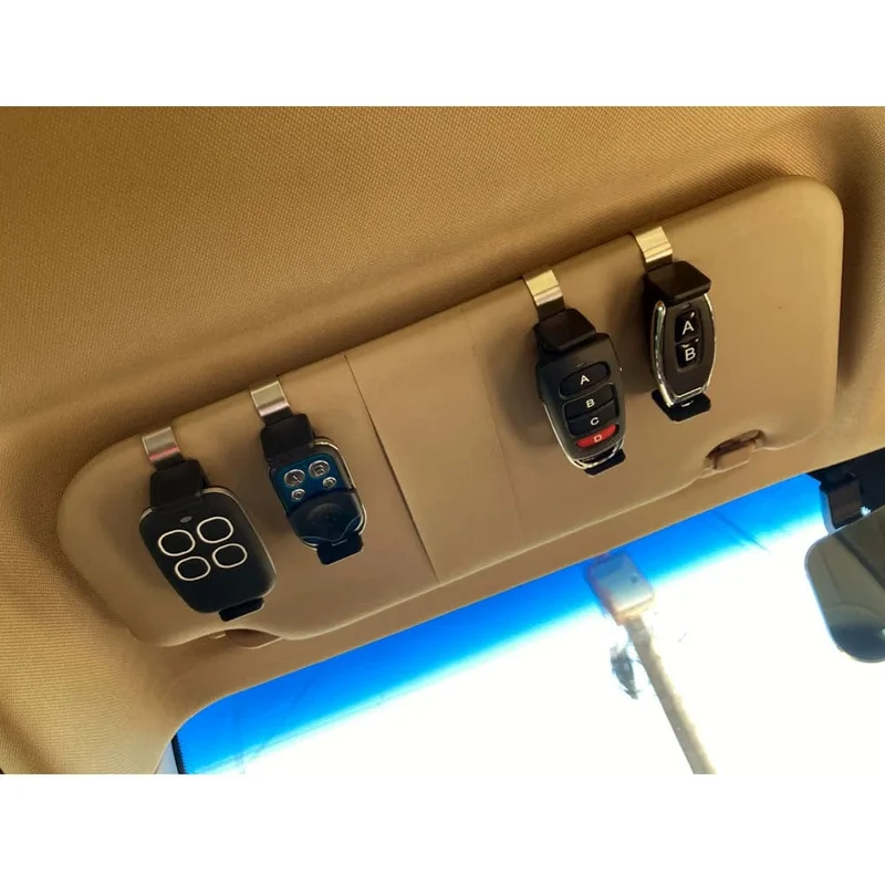Clip-Halter für Sonnenblende im Auto, Tor-Fernbedienung, 47–68 mm, für Garagentorsteuerung, Auto-Schlüsselanhänger, Barriere, Universalöffner, schnelle Installation