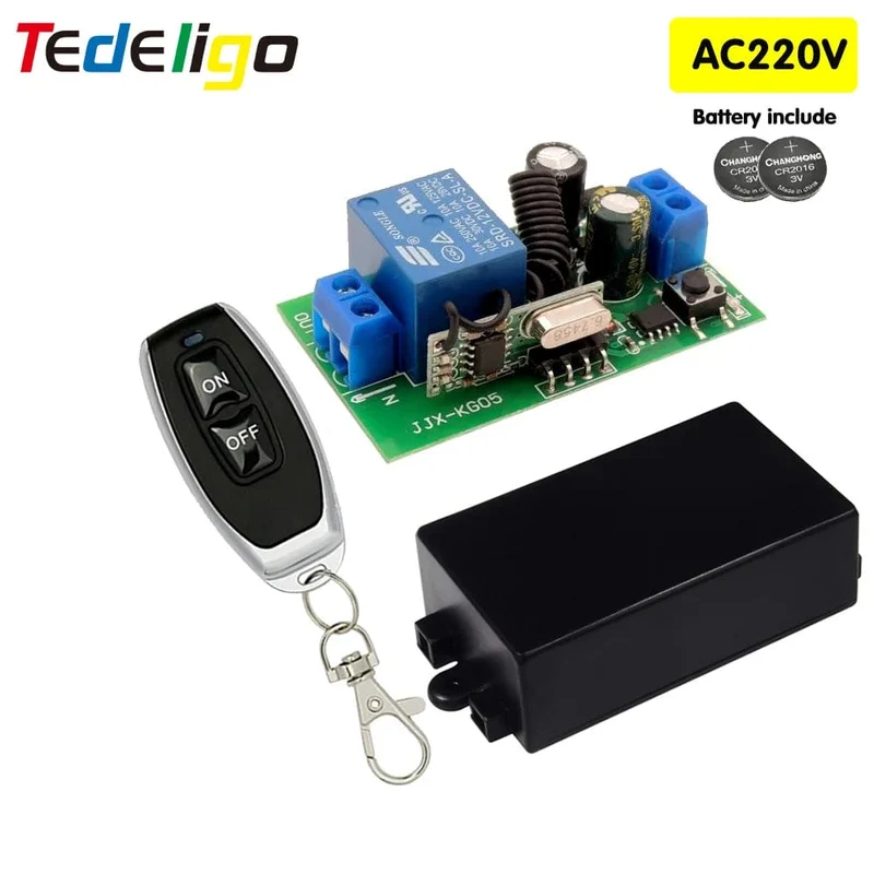 433MHz Drahtlose Fernbedienung Schalter AC110V 220V 10A 1CH Relais Modul Empfänger ON OFF Fernbedienung Für Led lichter Birne DIY