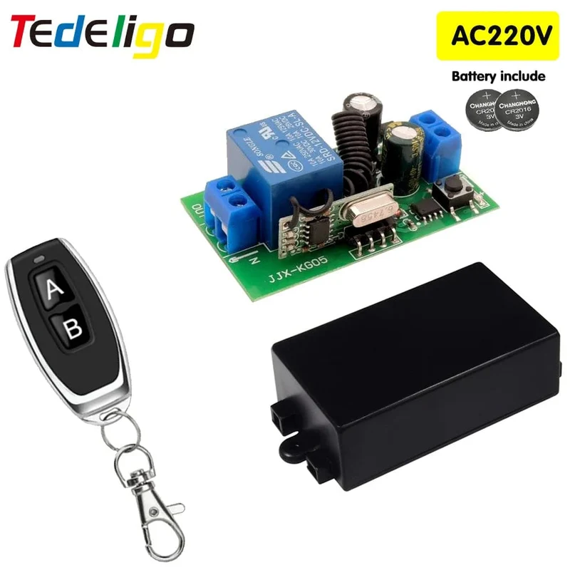 433MHz Drahtlose Fernbedienung Schalter AC110V 220V 10A 1CH Relais Modul Empfänger ON OFF Fernbedienung Für Led lichter Birne DIY