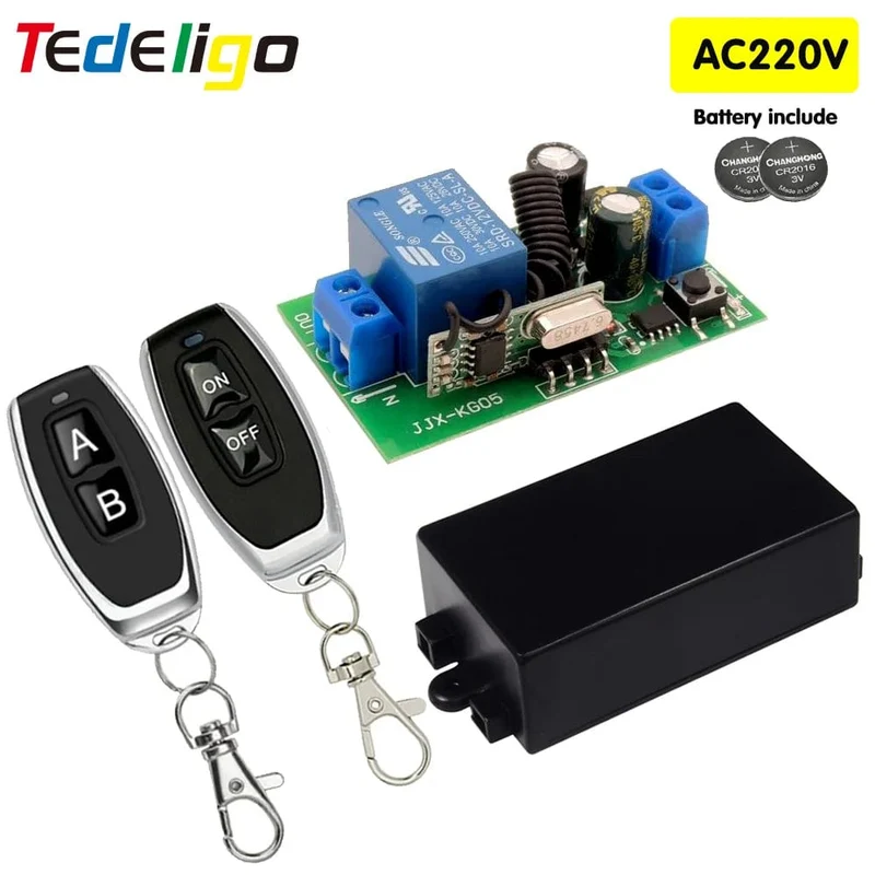 433MHz Drahtlose Fernbedienung Schalter AC110V 220V 10A 1CH Relais Modul Empfänger ON OFF Fernbedienung Für Led lichter Birne DIY