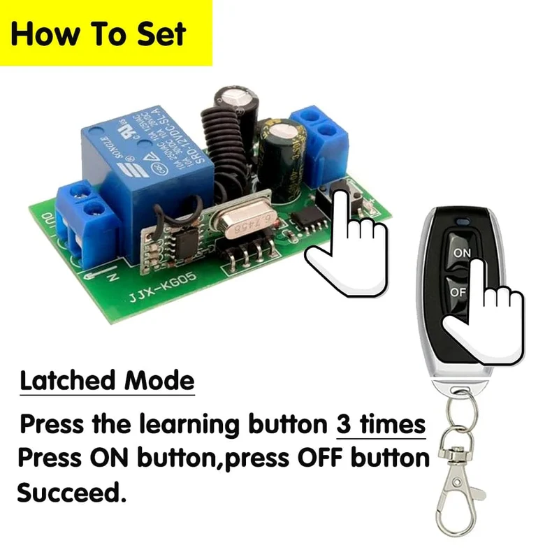 433MHz Drahtlose Fernbedienung Schalter AC110V 220V 10A 1CH Relais Modul Empfänger ON OFF Fernbedienung Für Led lichter Birne DIY