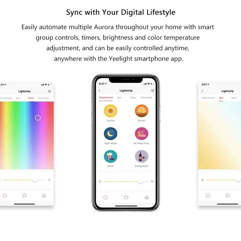 Yeelight Aurora Smart 5M Licht Streifen 1S Plus LED RGB Bunte WiFi Fernbedienung mit APP Assistent Homekit für smart home