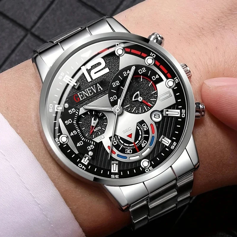 Neue Heiße Uhren Mode Für Männer Edelstahl Uhr Luxus Kalender Quarz Armbanduhr Business Uhren Mann Uhr Relogio Masculino