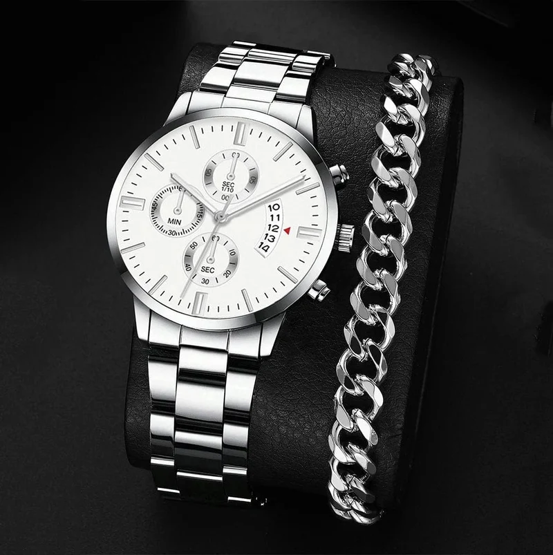Neue Heiße Uhren Mode Für Männer Edelstahl Uhr Luxus Kalender Quarz Armbanduhr Business Uhren Mann Uhr Relogio Masculino
