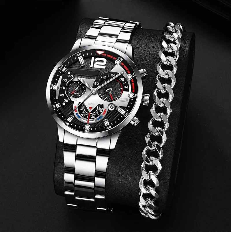 Neue Heiße Uhren Mode Für Männer Edelstahl Uhr Luxus Kalender Quarz Armbanduhr Business Uhren Mann Uhr Relogio Masculino