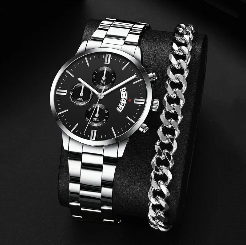 Neue Heiße Uhren Mode Für Männer Edelstahl Uhr Luxus Kalender Quarz Armbanduhr Business Uhren Mann Uhr Relogio Masculino