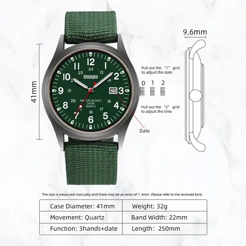 Mode Herren Uhren Leucht Zeiger Uhr Luxus Militär Sport Kalender Quarz Armbanduhr Männer Casual Nylon Uhr Reloj Hombre