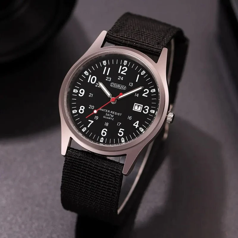 Mode Herren Uhren Leucht Zeiger Uhr Luxus Militär Sport Kalender Quarz Armbanduhr Männer Casual Nylon Uhr Reloj Hombre