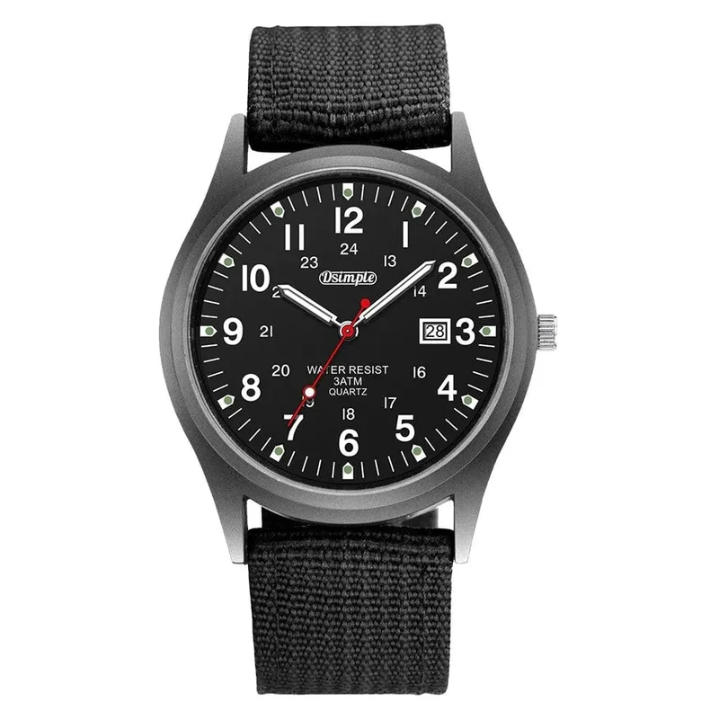 Mode Herren Uhren Leucht Zeiger Uhr Luxus Militär Sport Kalender Quarz Armbanduhr Männer Casual Nylon Uhr Reloj Hombre