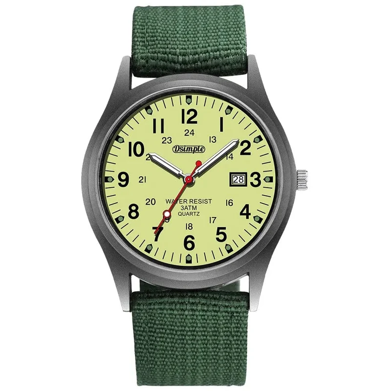 Mode Herren Uhren Leucht Zeiger Uhr Luxus Militär Sport Kalender Quarz Armbanduhr Männer Casual Nylon Uhr Reloj Hombre