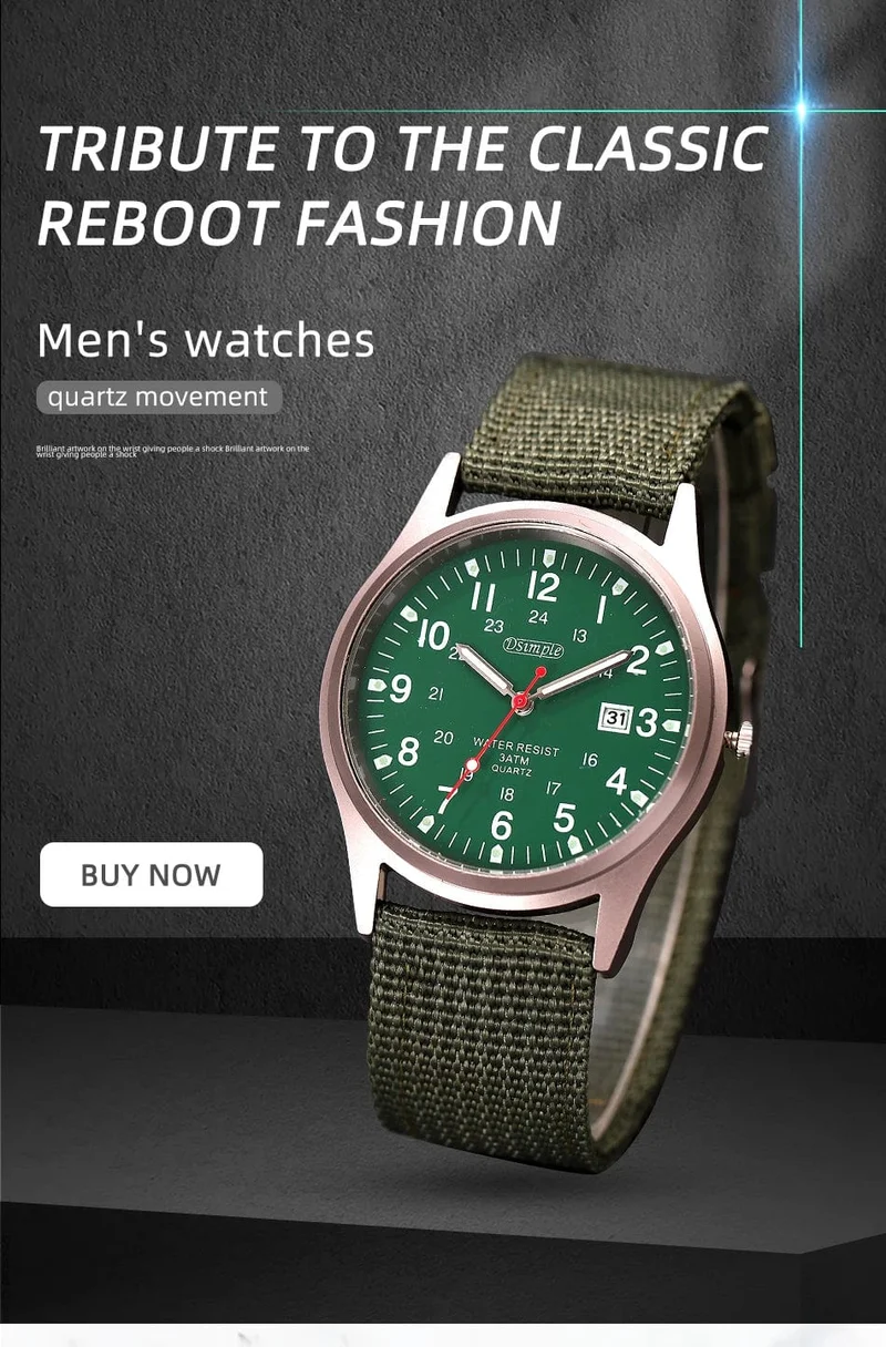 Mode Herren Uhren Leucht Zeiger Uhr Luxus Militär Sport Kalender Quarz Armbanduhr Männer Casual Nylon Uhr Reloj Hombre