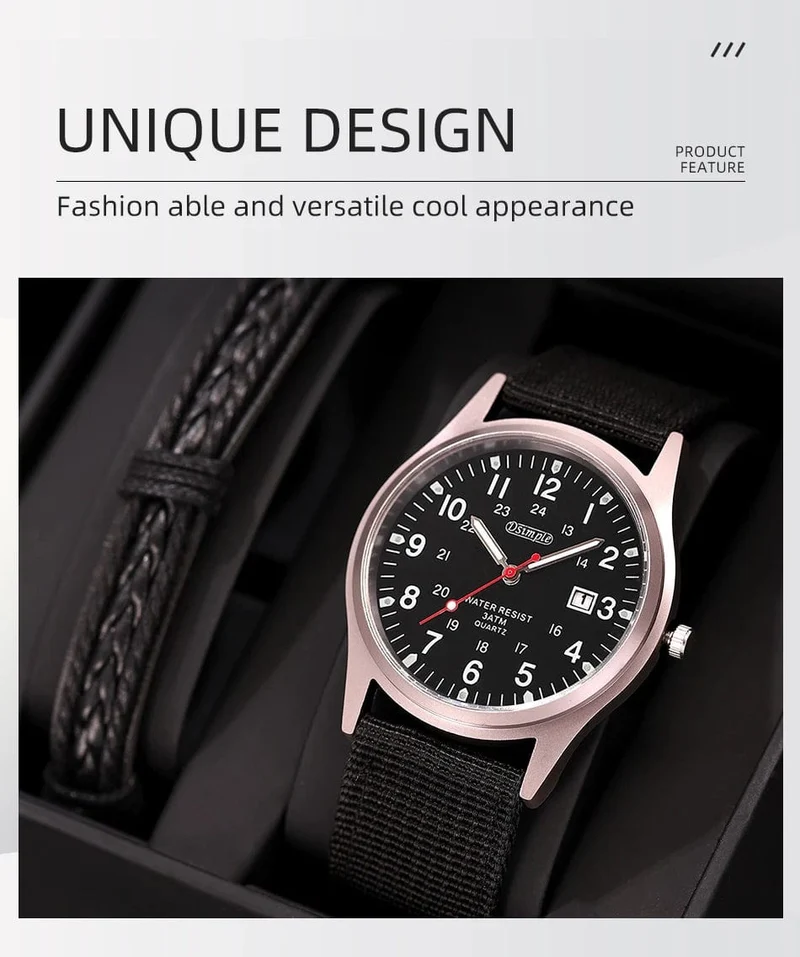 Mode Herren Uhren Leucht Zeiger Uhr Luxus Militär Sport Kalender Quarz Armbanduhr Männer Casual Nylon Uhr Reloj Hombre