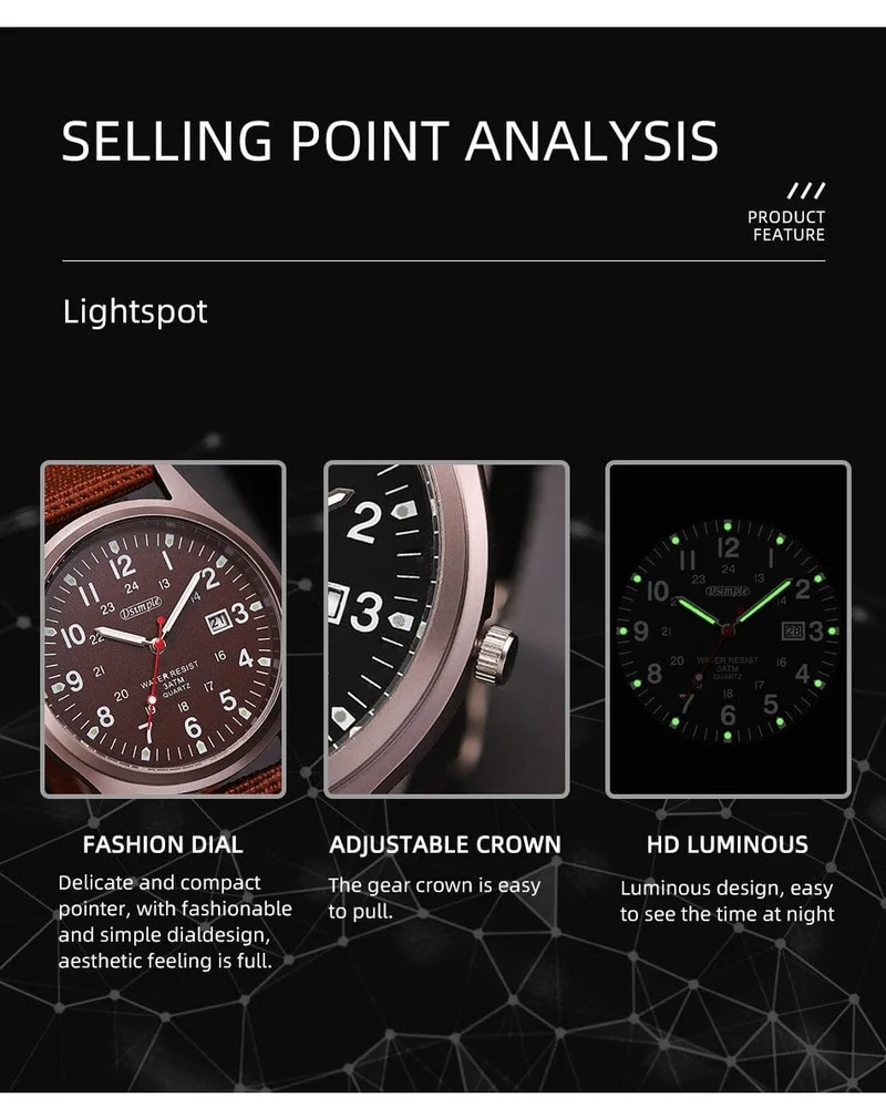 Mode Herren Uhren Leucht Zeiger Uhr Luxus Militär Sport Kalender Quarz Armbanduhr Männer Casual Nylon Uhr Reloj Hombre