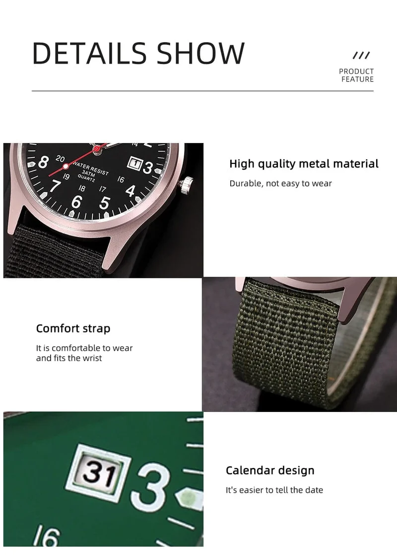 Mode Herren Uhren Leucht Zeiger Uhr Luxus Militär Sport Kalender Quarz Armbanduhr Männer Casual Nylon Uhr Reloj Hombre