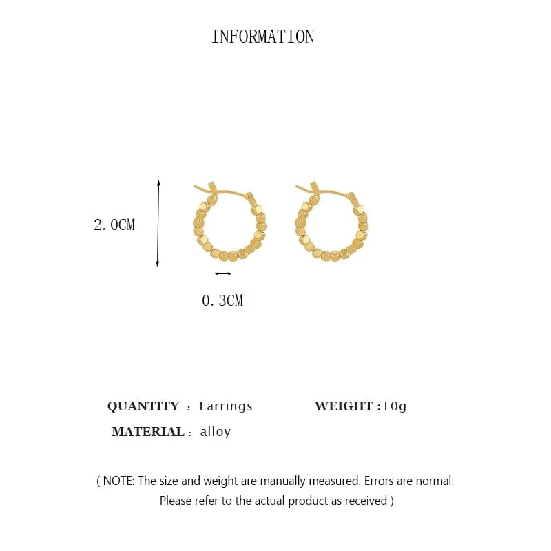 Gold Farbe Platz Perlen Hoop Ohrringe Exquisite Hohle Runde Ohrringe Für Frauen Party Hochzeit Geometrische Ohr Schmuck Geschenke