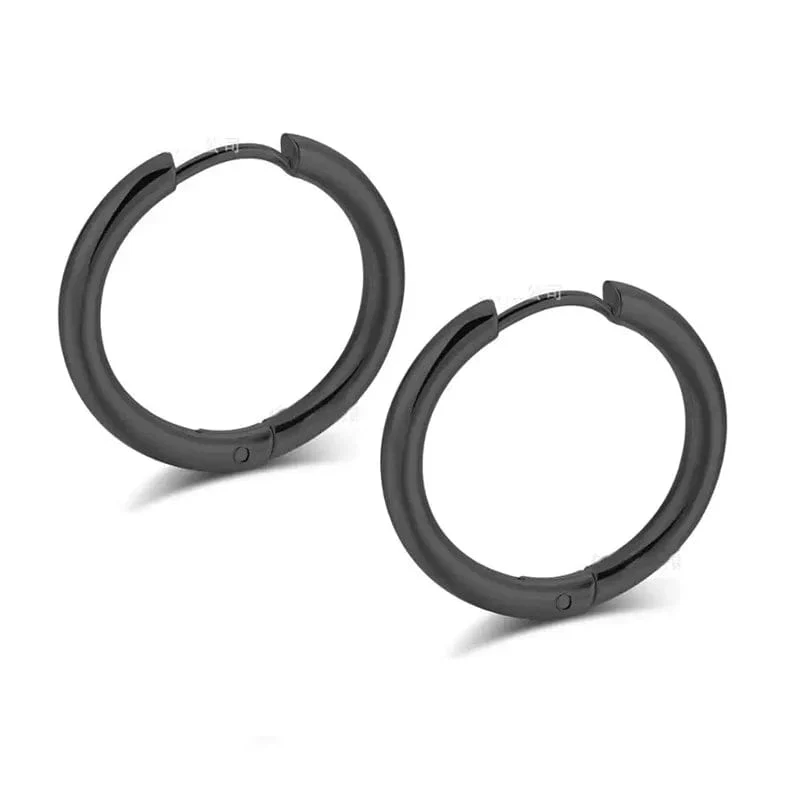 Neu Edelstahl Kleine Chunky Ohrringe Für Frauen Gold Farbe Glatte Kreis Ohr Für Männer Ring Dicke Fett Huggie Hoops Piercing