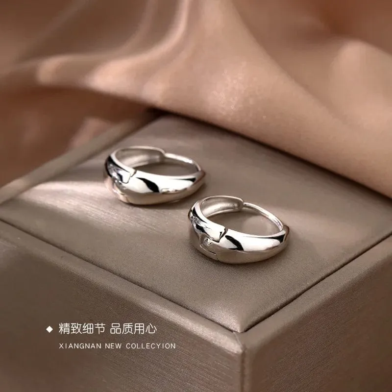 925 Sterling Silber Heißer Verkauf Koreanische geometrische creolen Einfache Temperament Exquisite Heißer Semale Sexy Schmuck Geschenk