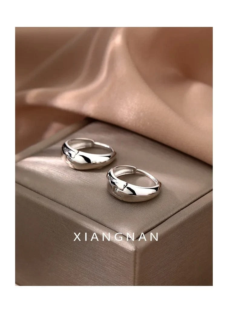 925 Sterling Silber Heißer Verkauf Koreanische geometrische creolen Einfache Temperament Exquisite Heißer Semale Sexy Schmuck Geschenk