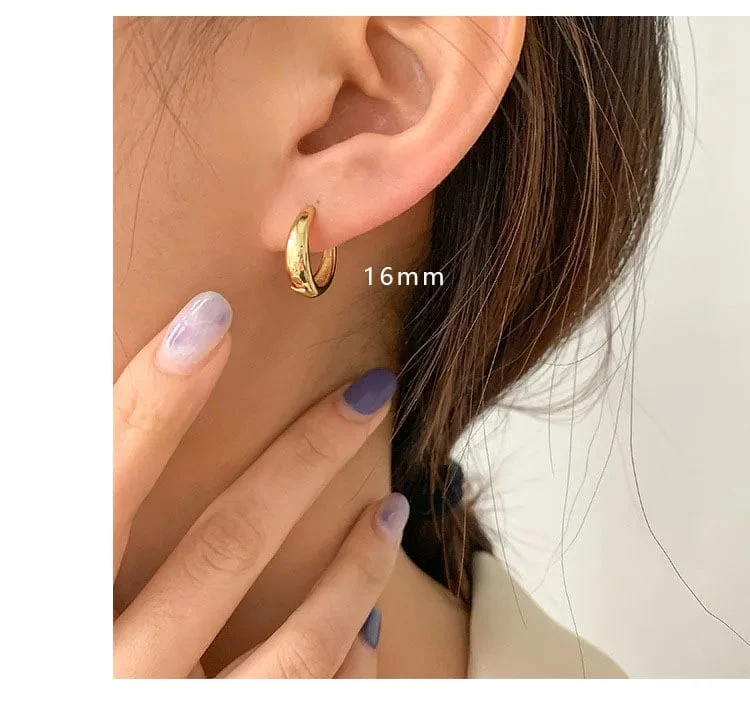 925 Sterling Silber Heißer Verkauf Koreanische geometrische creolen Einfache Temperament Exquisite Heißer Semale Sexy Schmuck Geschenk