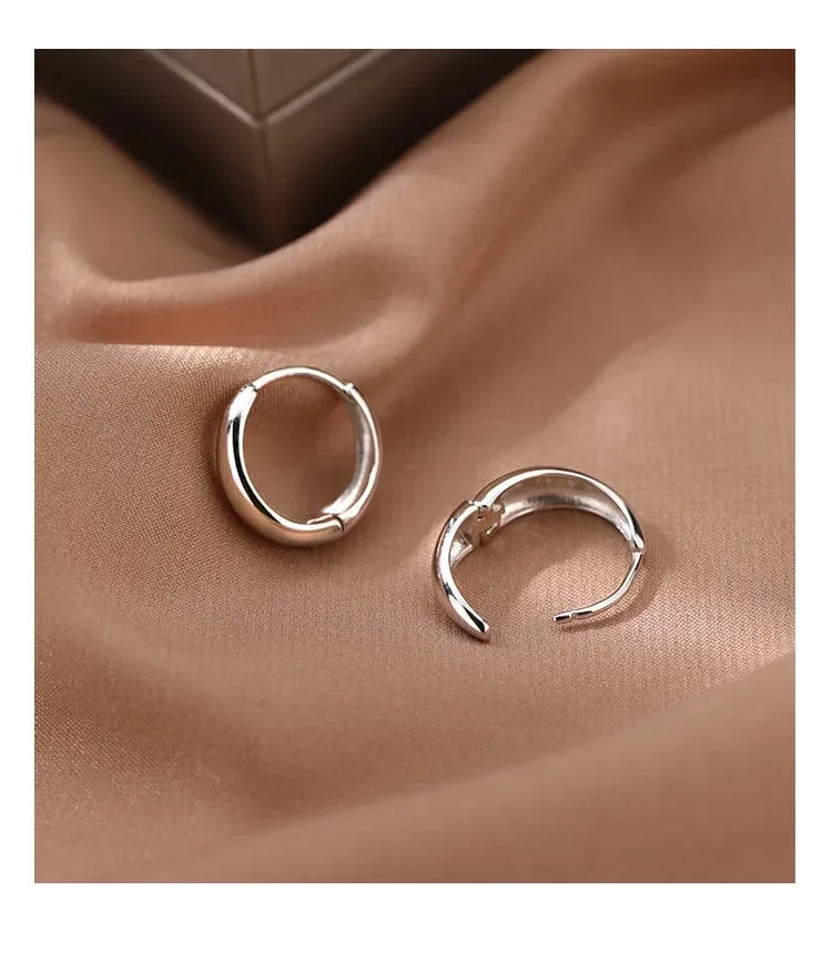 925 Sterling Silber Heißer Verkauf Koreanische geometrische creolen Einfache Temperament Exquisite Heißer Semale Sexy Schmuck Geschenk