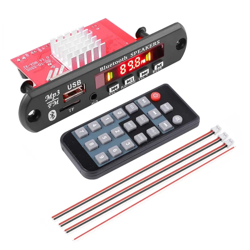 60W 50W 40W Verstärker Bluetooth 5.0 DIY MP3 WAV Decoder Board DC 12V Kabelloser Auto USB MP3 Player TF Kartensteckplatz USB FM mit Mikrofon
