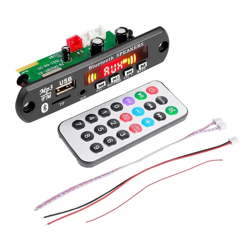 60W 50W 40W Verstärker Bluetooth 5.0 DIY MP3 WAV Decoder Board DC 12V Kabelloser Auto USB MP3 Player TF Kartensteckplatz USB FM mit Mikrofon