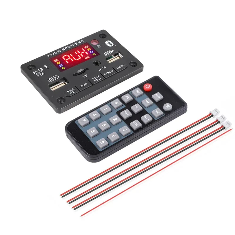 60W 50W 40W Verstärker Bluetooth 5.0 DIY MP3 WAV Decoder Board DC 12V Kabelloser Auto USB MP3 Player TF Kartensteckplatz USB FM mit Mikrofon