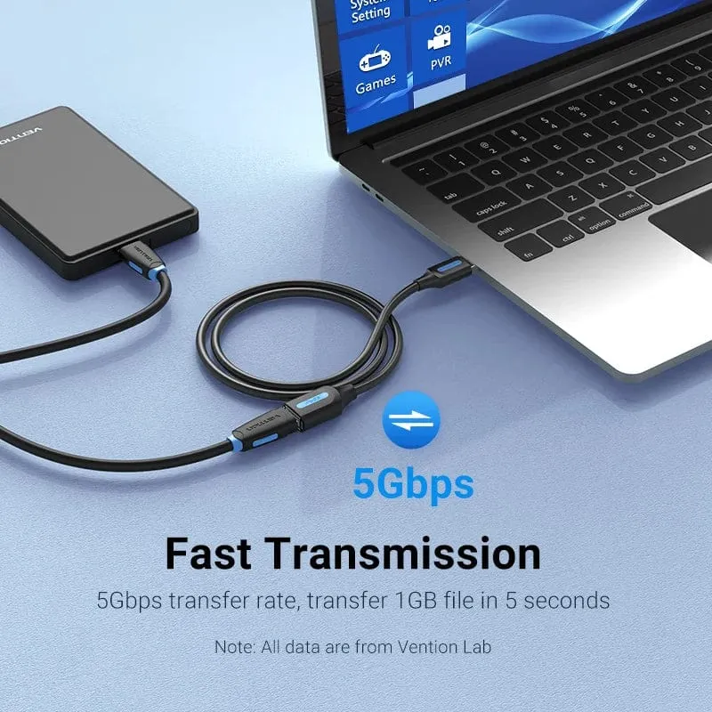 Tions USB 3.0-Verlängerungskabel, USB 3.0 2.0-Kabelverlängerung, Datenkabel für PC, Smart TV, Xbox One, SSD, schnelle Geschwindigkeit, USB-Verlängerungskabel
