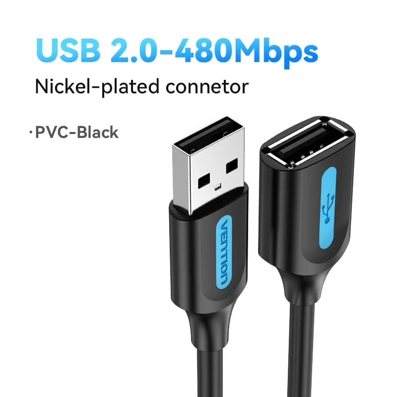 Tions USB 3.0-Verlängerungskabel, USB 3.0 2.0-Kabelverlängerung, Datenkabel für PC, Smart TV, Xbox One, SSD, schnelle Geschwindigkeit, USB-Verlängerungskabel