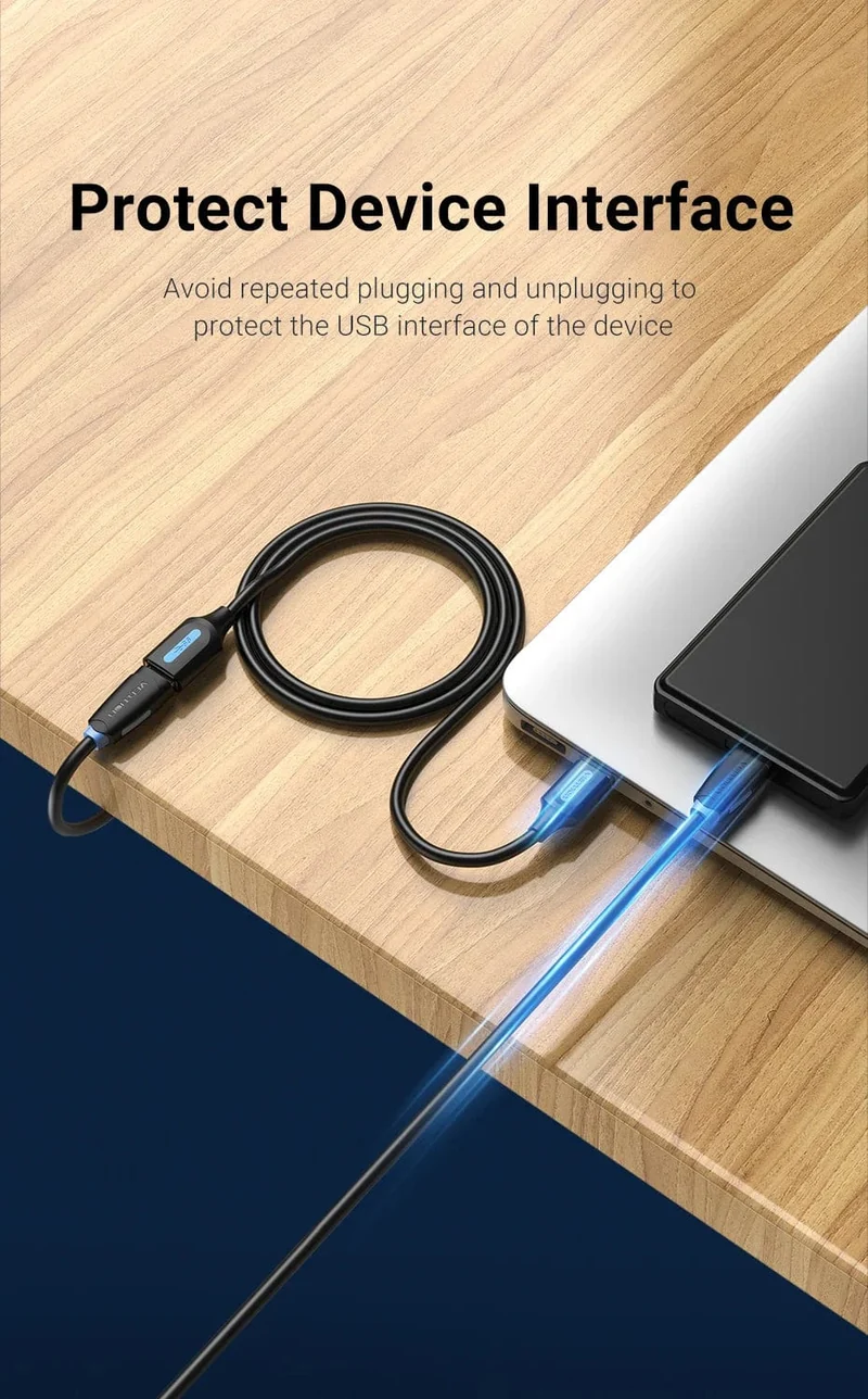 Tions USB 3.0-Verlängerungskabel, USB 3.0 2.0-Kabelverlängerung, Datenkabel für PC, Smart TV, Xbox One, SSD, schnelle Geschwindigkeit, USB-Verlängerungskabel
