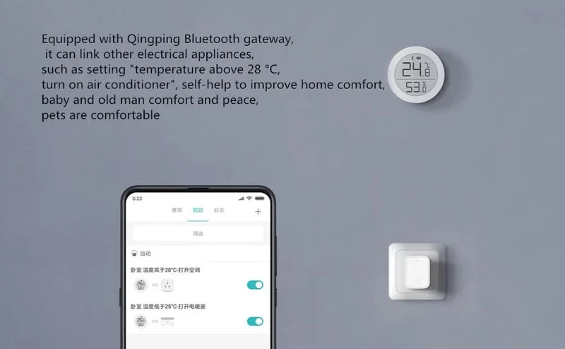 Qingping Bluetooth Gateway Hub Kompatibel WIFI Remote View Daten Sub-Gerät Smart Linkage Home Gerät Arbeiten Mit Mi home APP