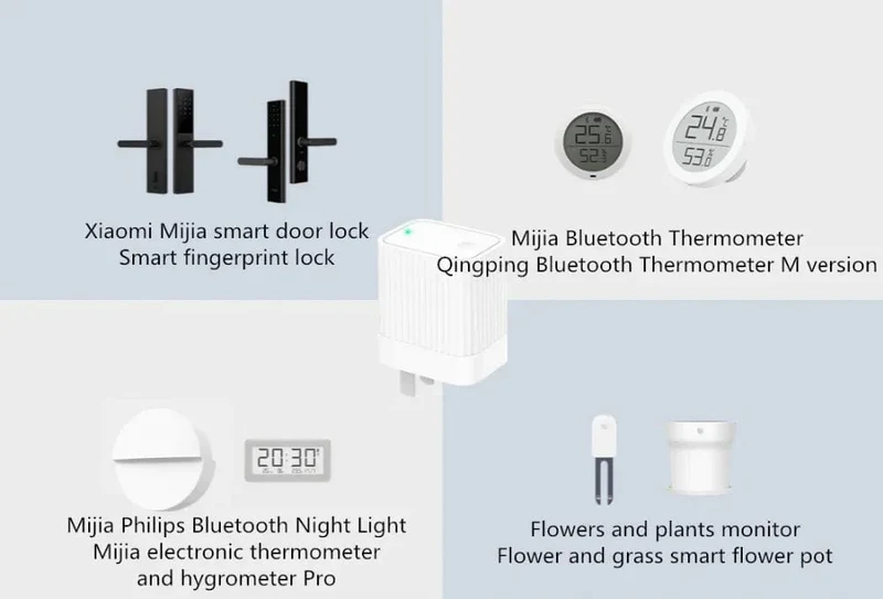 Qingping Bluetooth Gateway Hub Kompatibel WIFI Remote View Daten Sub-Gerät Smart Linkage Home Gerät Arbeiten Mit Mi home APP
