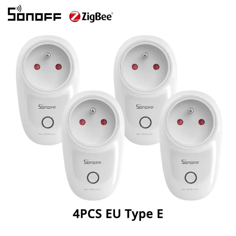 1-5PCS SONOFF S26R2ZB Zigbee Stecker 16A EU Outlet Timer Schalter Fernbedienung Buchse Arbeit mit ZigBee 3.0 Hub Zigbee2mqtt
