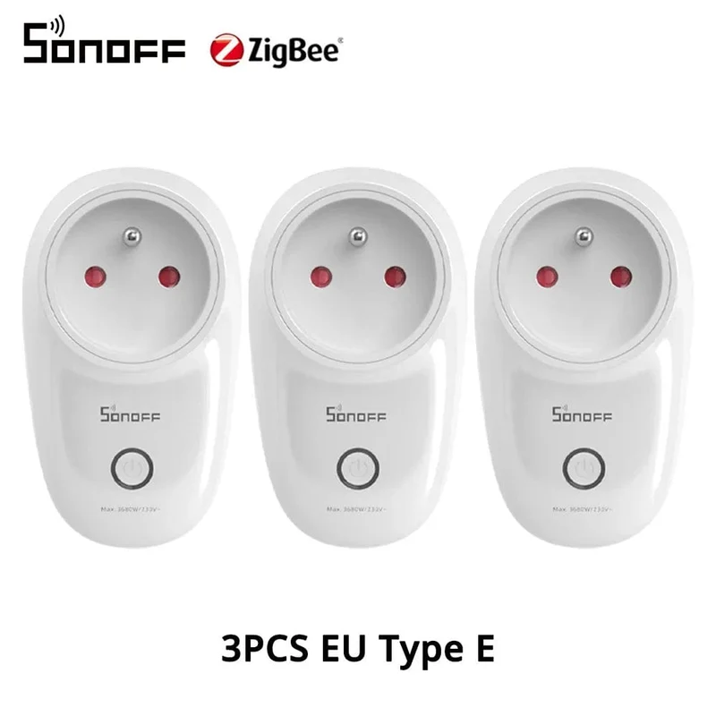 1-5PCS SONOFF S26R2ZB Zigbee Stecker 16A EU Outlet Timer Schalter Fernbedienung Buchse Arbeit mit ZigBee 3.0 Hub Zigbee2mqtt