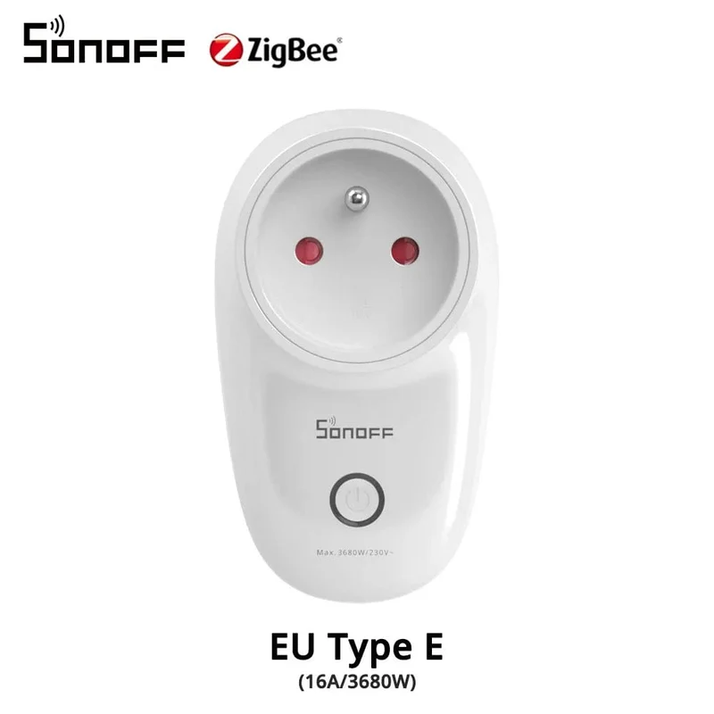 1-5PCS SONOFF S26R2ZB Zigbee Stecker 16A EU Outlet Timer Schalter Fernbedienung Buchse Arbeit mit ZigBee 3.0 Hub Zigbee2mqtt