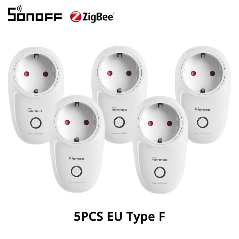1-5PCS SONOFF S26R2ZB Zigbee Stecker 16A EU Outlet Timer Schalter Fernbedienung Buchse Arbeit mit ZigBee 3.0 Hub Zigbee2mqtt