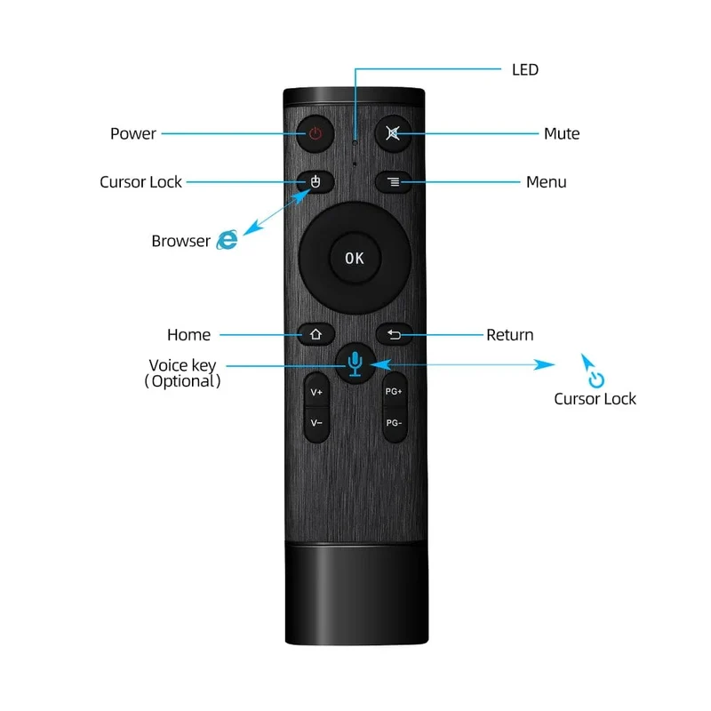 2.4G Drahtlose Sprachfernbedienung Q5 Air Mouse 3 Achsen Gyroskop Controller Mit USB Empfänger Für Computer Smart TV Android box