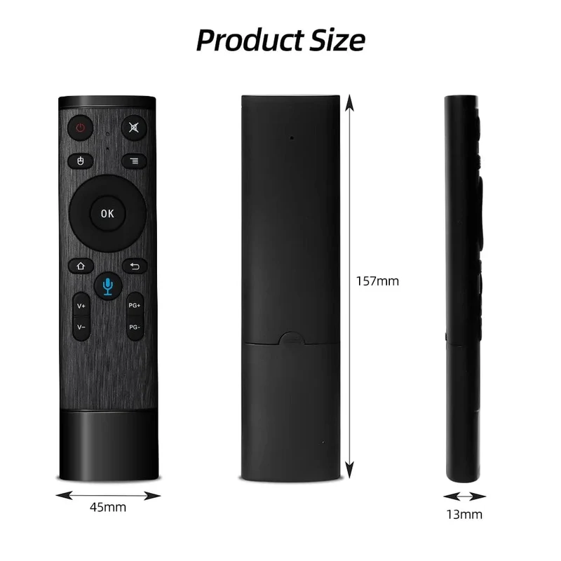 2.4G Drahtlose Sprachfernbedienung Q5 Air Mouse 3 Achsen Gyroskop Controller Mit USB Empfänger Für Computer Smart TV Android box