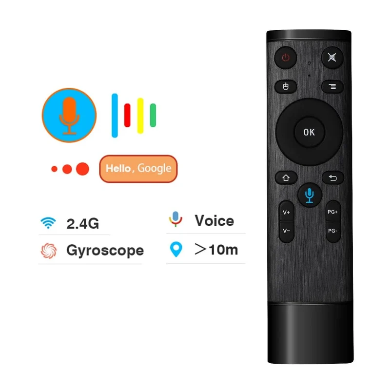 2.4G Drahtlose Sprachfernbedienung Q5 Air Mouse 3 Achsen Gyroskop Controller Mit USB Empfänger Für Computer Smart TV Android box