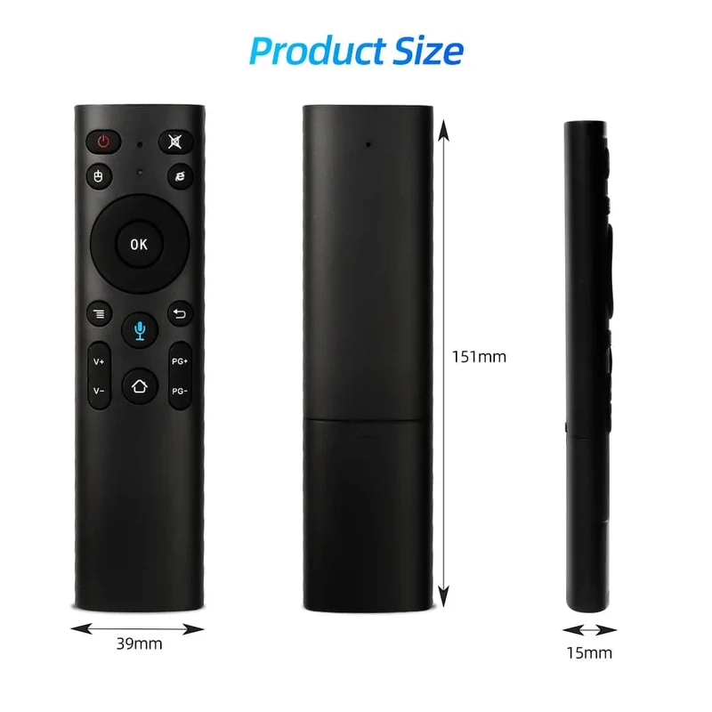 2.4G Drahtlose Sprachfernbedienung Q5 Air Mouse 3 Achsen Gyroskop Controller Mit USB Empfänger Für Computer Smart TV Android box