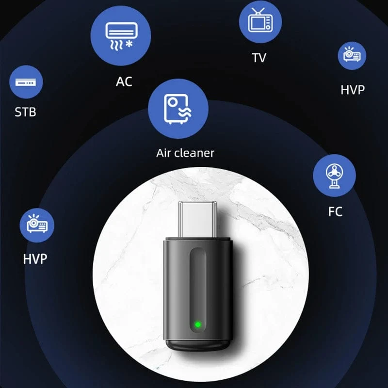 2024 Neuer Smartphone-IR-Mini-Adapter, intelligente Infrarot-Fernbedienung Typ C, IR-Blaster, Telefon-App-Steuerung für TV-Klimaanlage