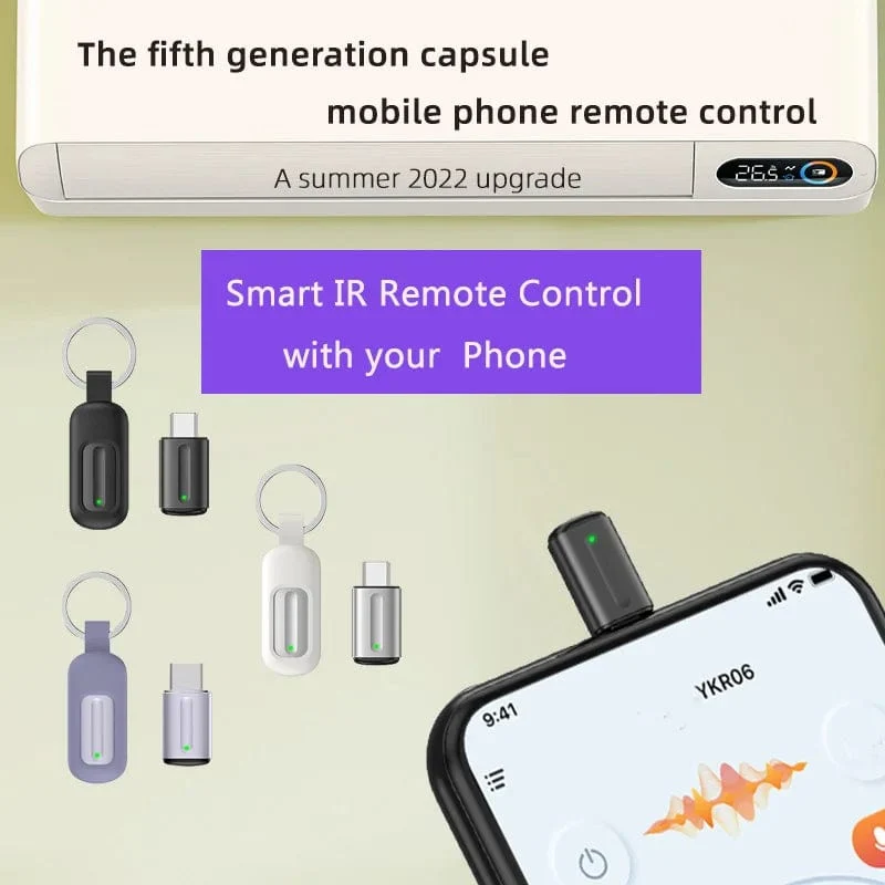 2024 Neuer Smartphone-IR-Mini-Adapter, intelligente Infrarot-Fernbedienung Typ C, IR-Blaster, Telefon-App-Steuerung für TV-Klimaanlage